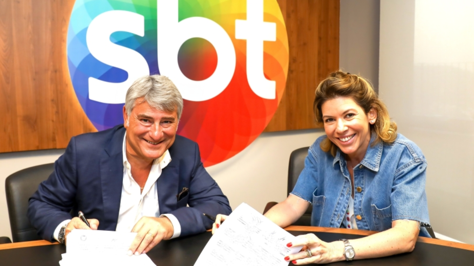 Cleber Machado e Daniela Beyruti